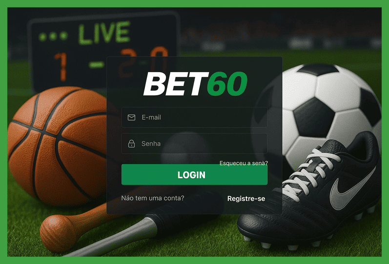 Criar uma nova Conta no plataforma BET60